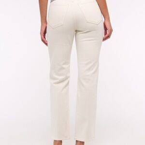 Abercrombie & Fitch Women's 90’s Straight Leg Ultra High Rise Jeans - Cream